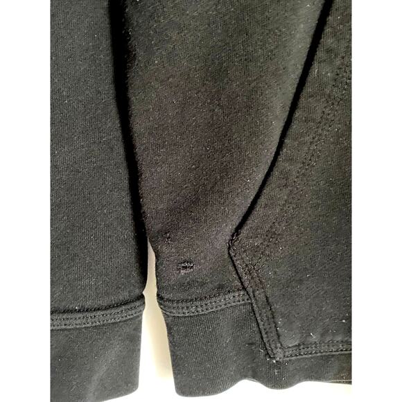 Hurley mens small black hoodie hooded sweatshirt distressed cotton blend - Picture 3 of 4